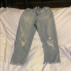 Distressed Light Blue Women's Jeans